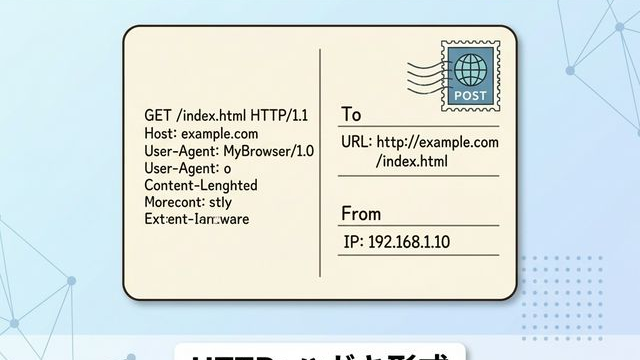 HTTP通信のイメージ:情報がハガキのように露出した状態で運ばれる様子