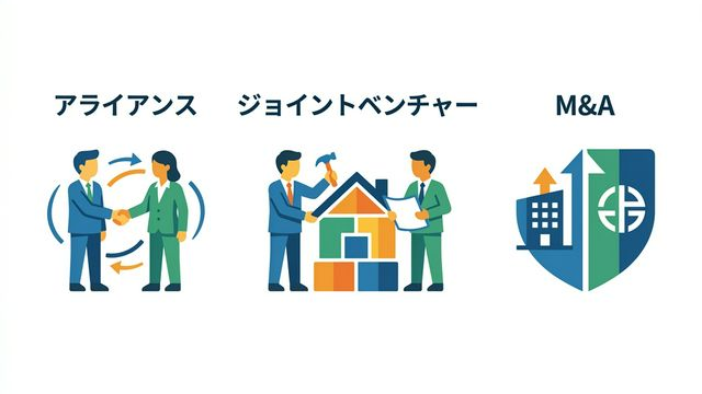 ジョイントベンチャーとアライアンスの違いイメージ