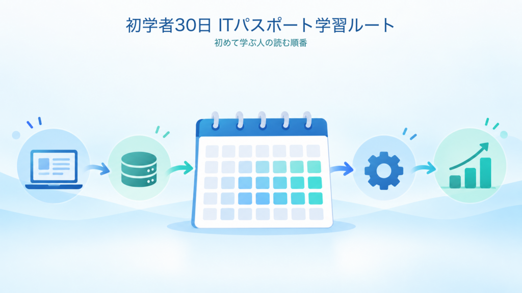 初学者30日ITパスポート学習ルートのカレンダーと学習の流れ